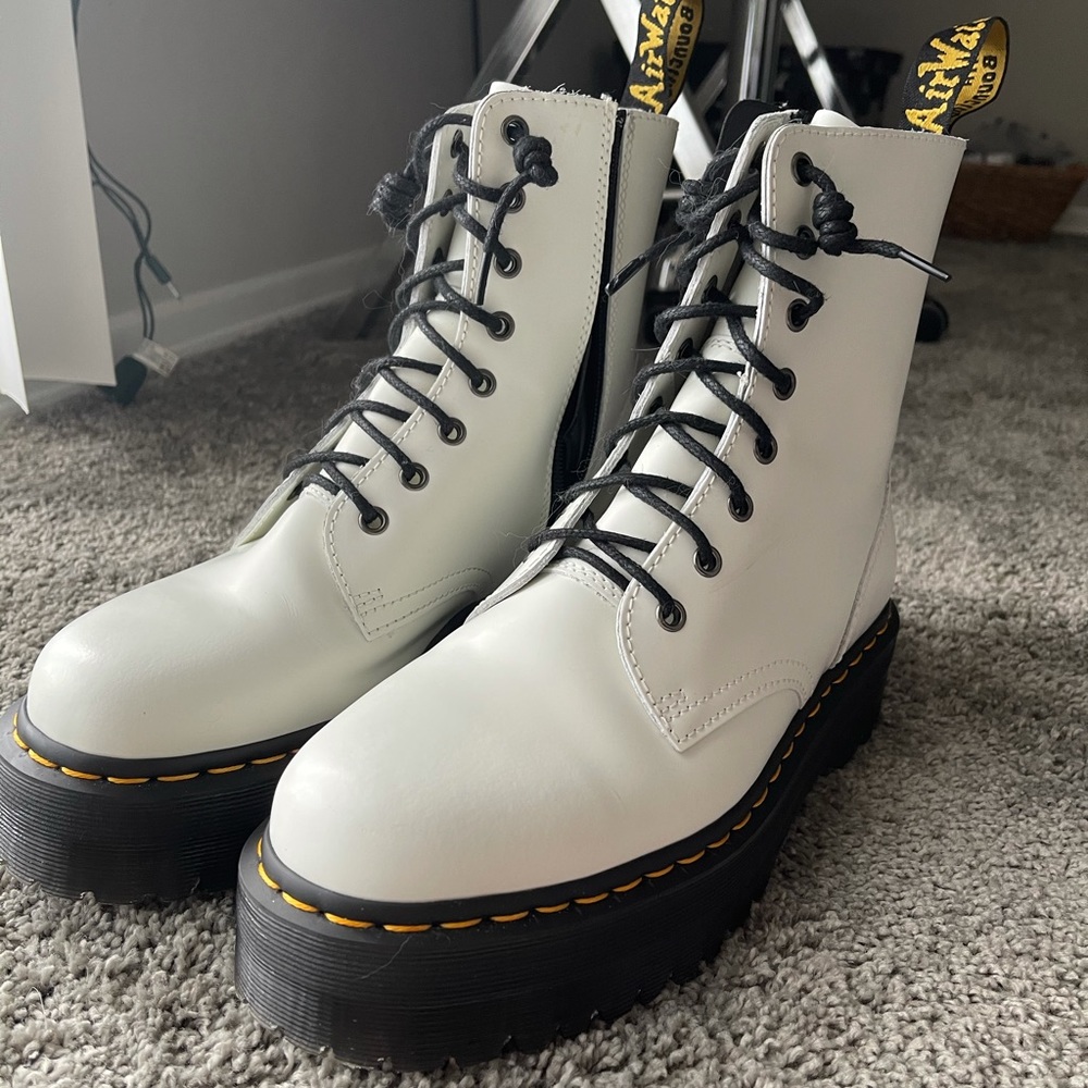 White platform Dr. Martens
